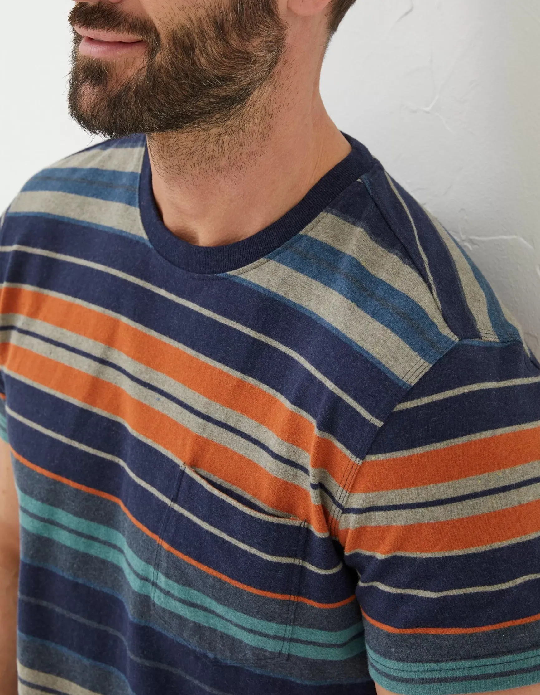 FatFace Trescowe Stripe T-Shirt|Men T-Shirts