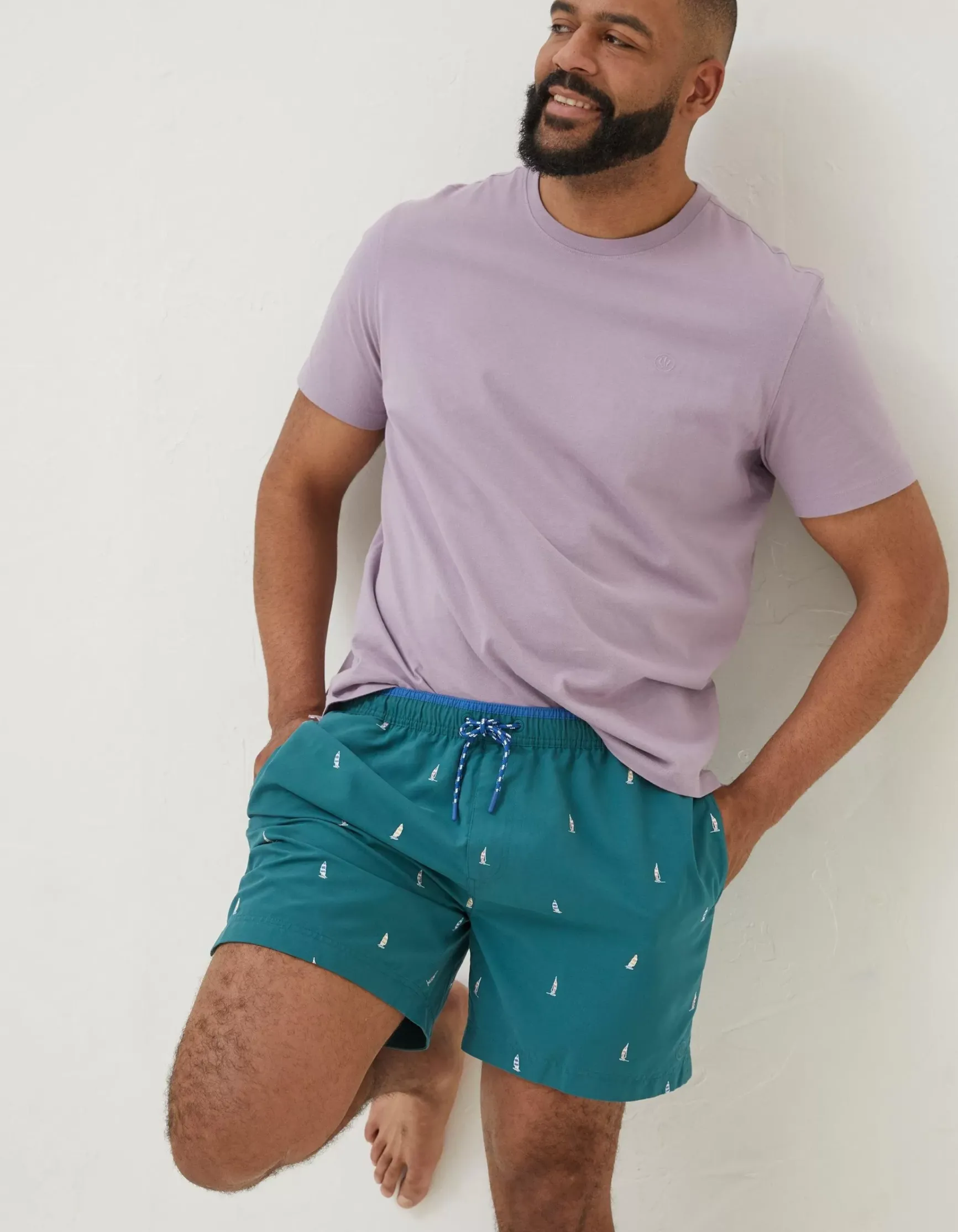 FatFace Trevose Boat Swim Shorts|Men Swimwear