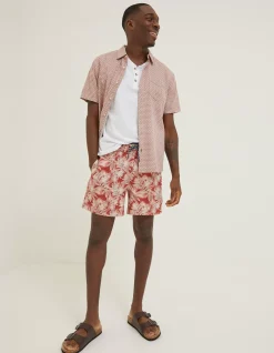 FatFace Trevose Leaf Print Swim Shorts|Men Swimwear