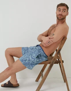 FatFace Trevose Palm Print Swim Shorts|Men Swimwear