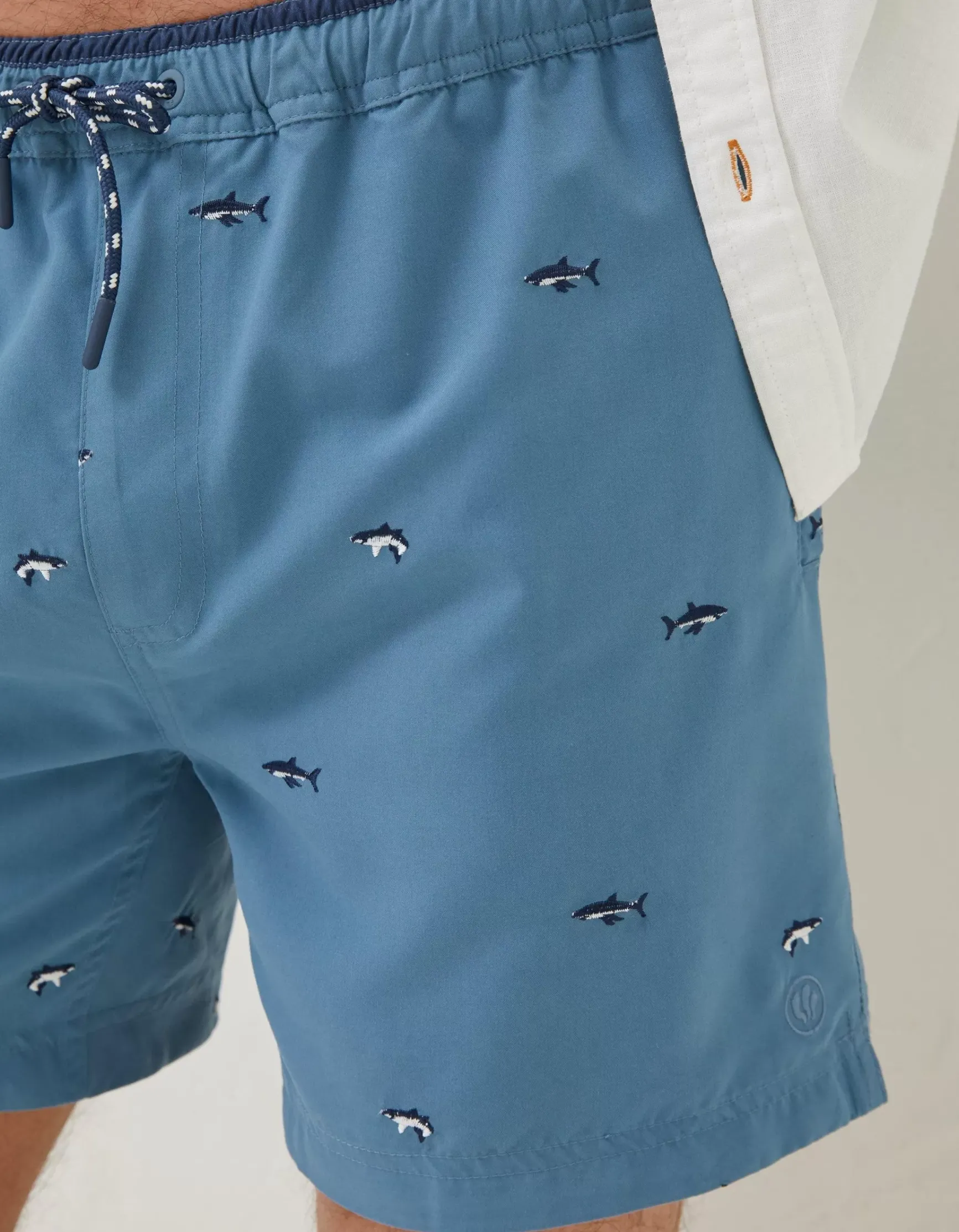 FatFace Trevose Shark Swim Shorts|Men Swimwear