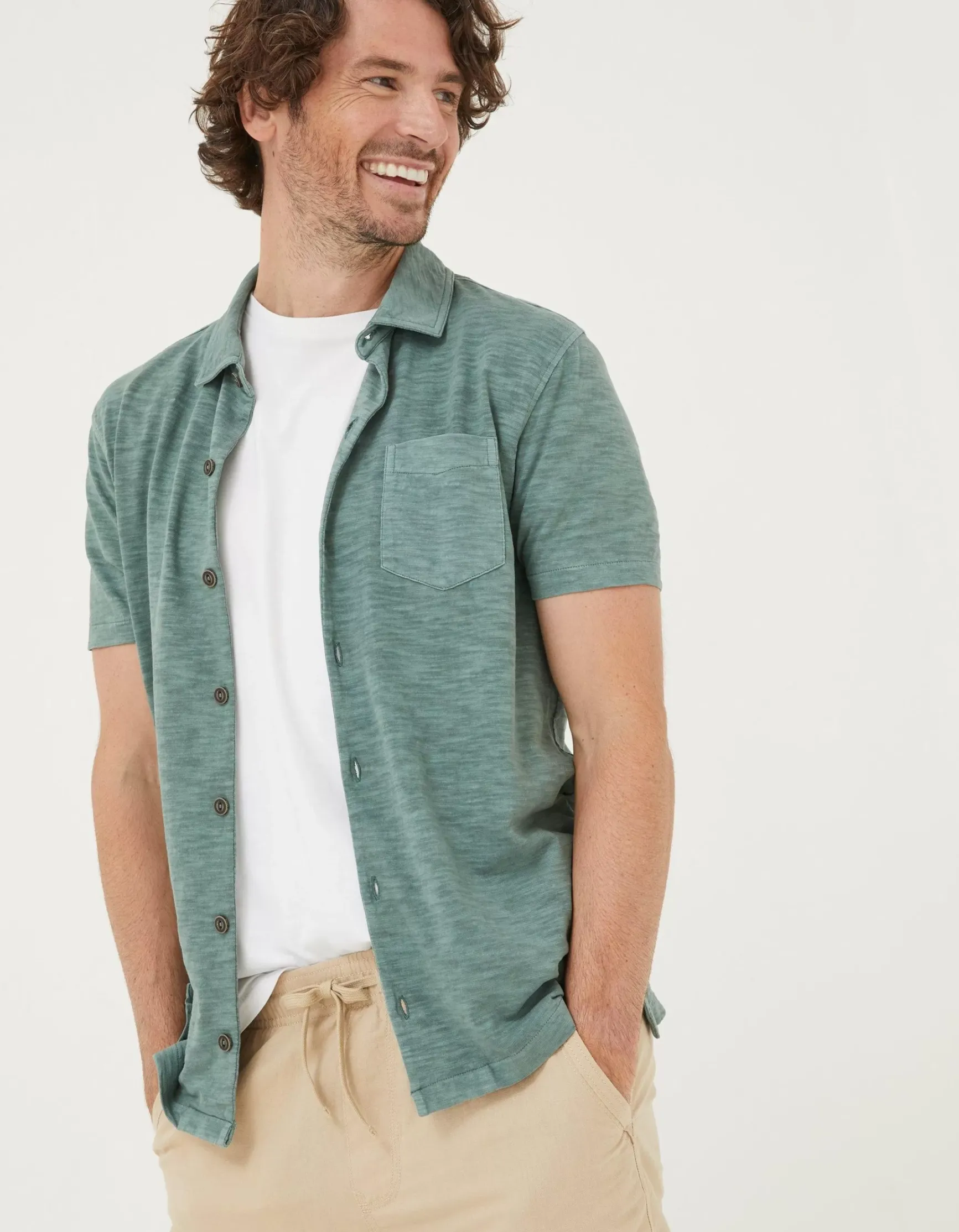 FatFace Truro Jersey Shirt|Men T-Shirts