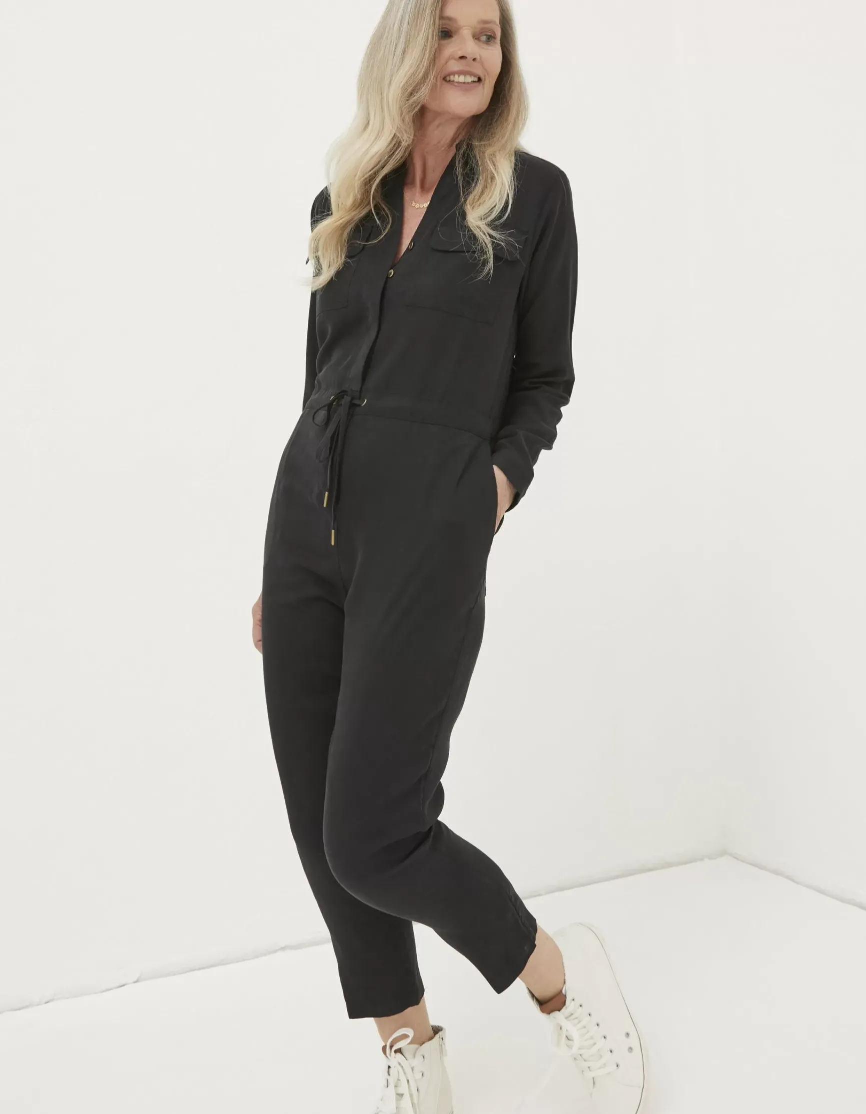 FatFace Una Long Sleeve Utility Jumpsuit|Women View All