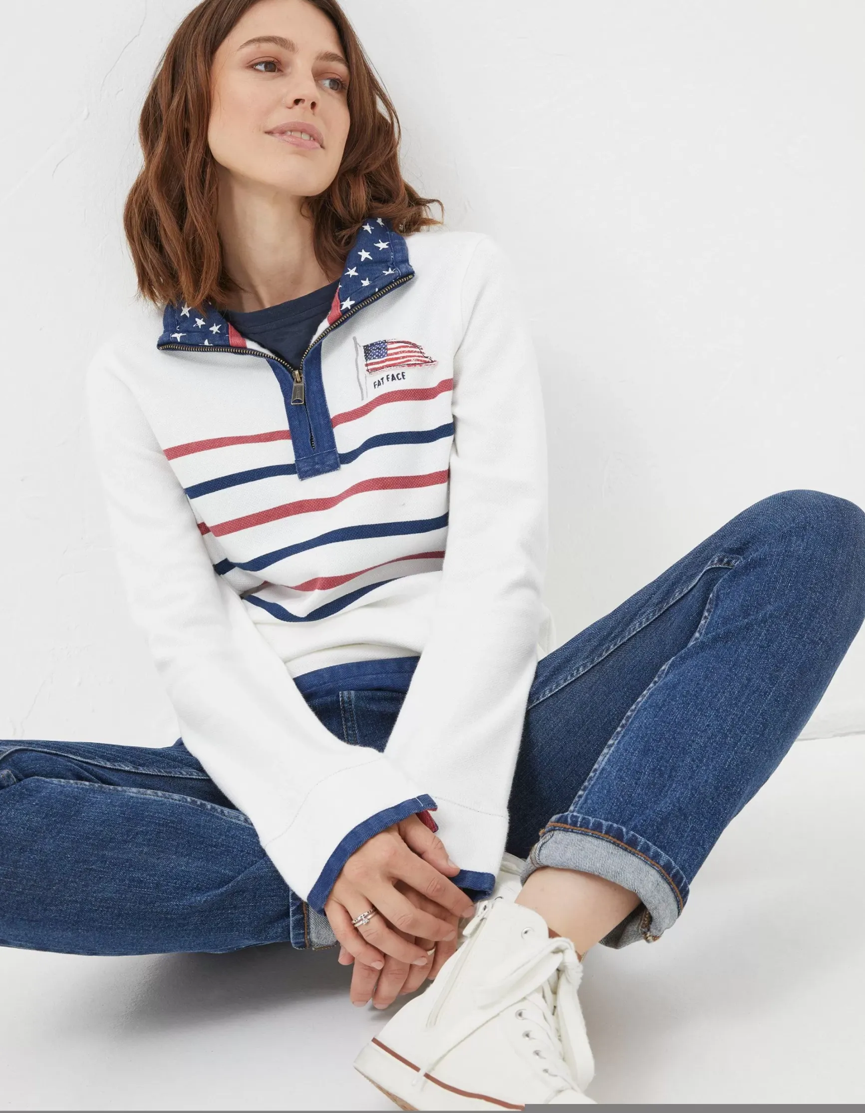 FatFace Usa Airlie Sweatshirt|Women Sweatshirts & Hoodies