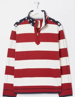 FatFace Usa Block Stripe Airlie Sweatshirt|Men Sweatshirts & Hoodies