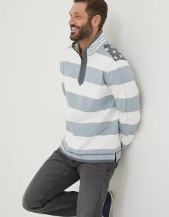 FatFace Usa Block Stripe Airlie Sweatshirt|Men Sweatshirts & Hoodies