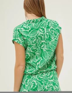 FatFace Val Leaf Linen Blend Shirt|Women Shirts & Blouses