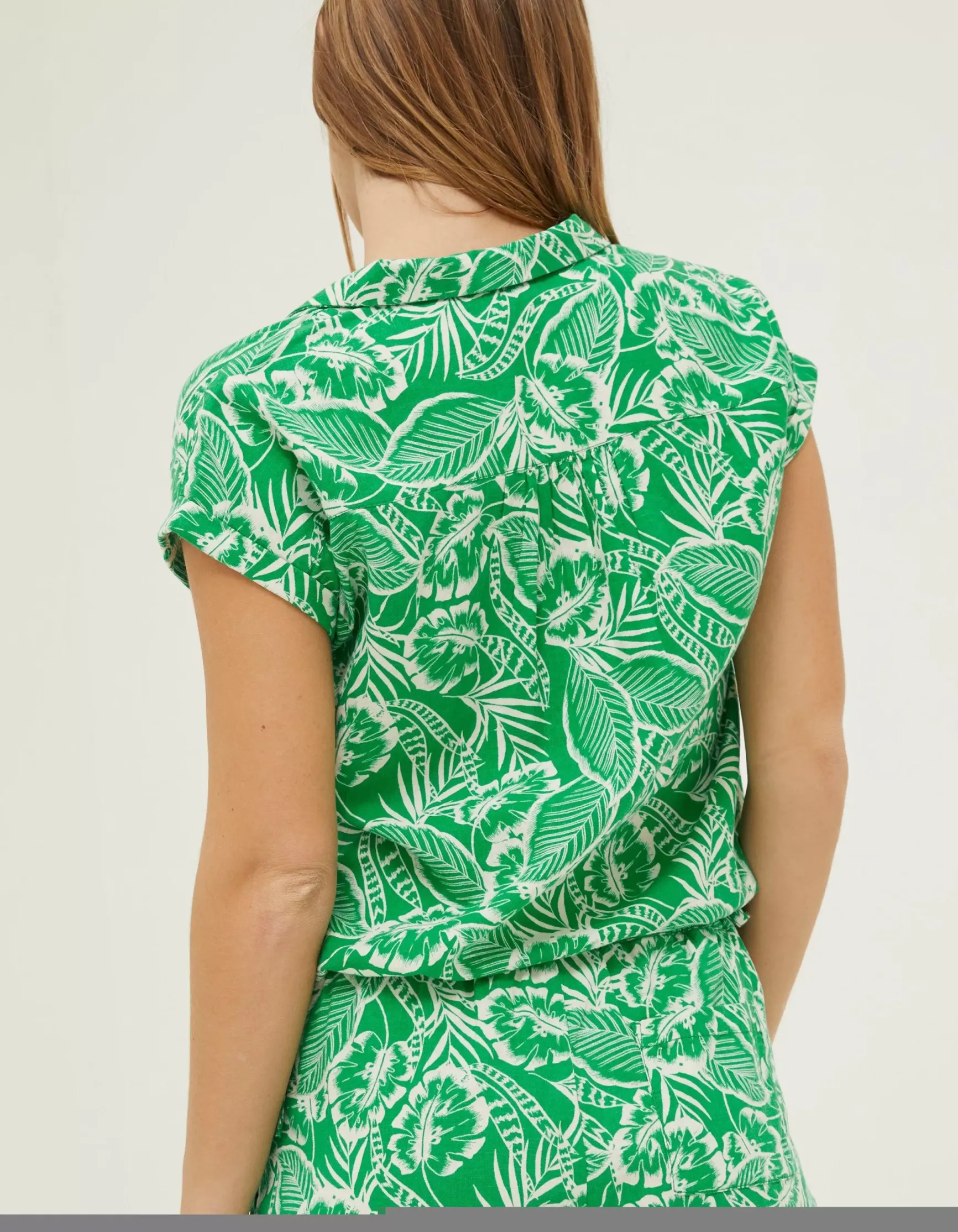 FatFace Val Leaf Linen Blend Shirt|Women Shirts & Blouses