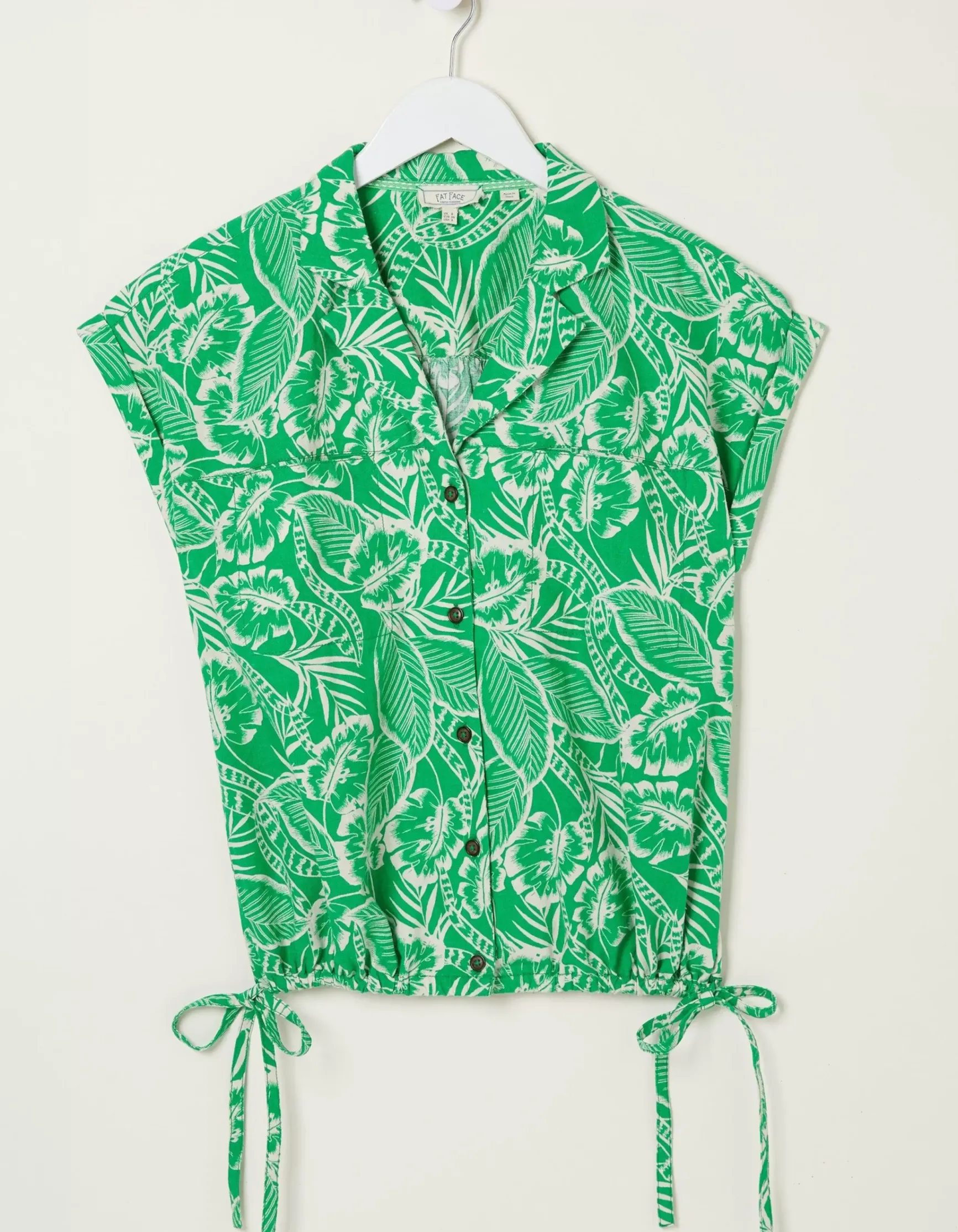 FatFace Val Leaf Linen Blend Shirt|Women Shirts & Blouses