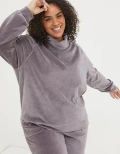FatFace Verity Velvet Funnel Top|Women Nightwear & Loungewear
