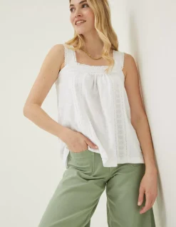 FatFace Viv Embroidered Cami|Women Tops & T-Shirts