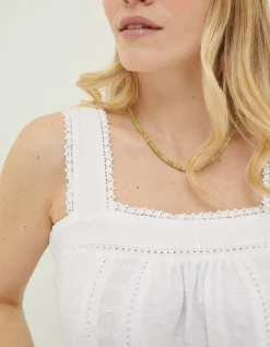 FatFace Viv Embroidered Cami|Women Tops & T-Shirts