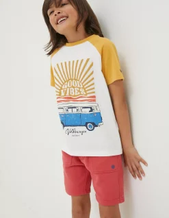 FatFace Vw Sun Graphic Jersey T-Shirt|Boys T-Shirts & Polos