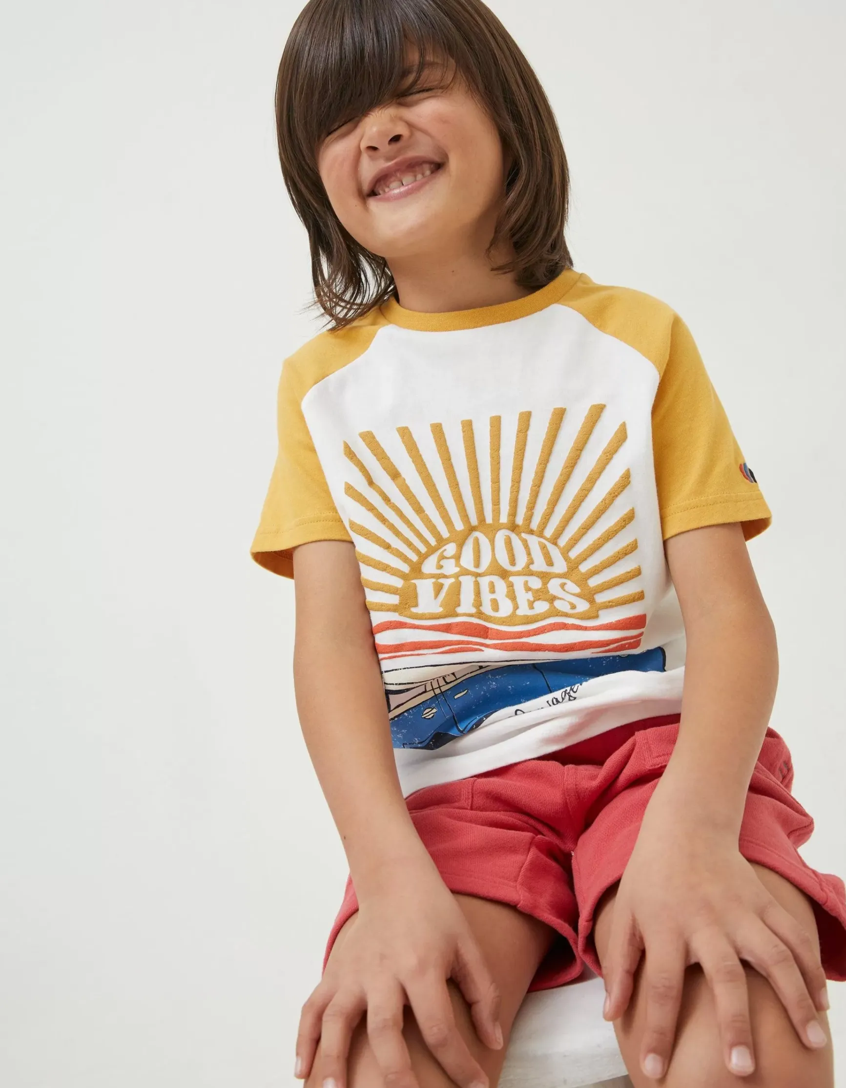 FatFace Vw Sun Graphic Jersey T-Shirt|Boys T-Shirts & Polos