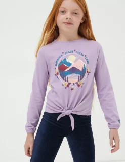 FatFace Waist Tie Long Sleeve T-Shirt|Girls View All