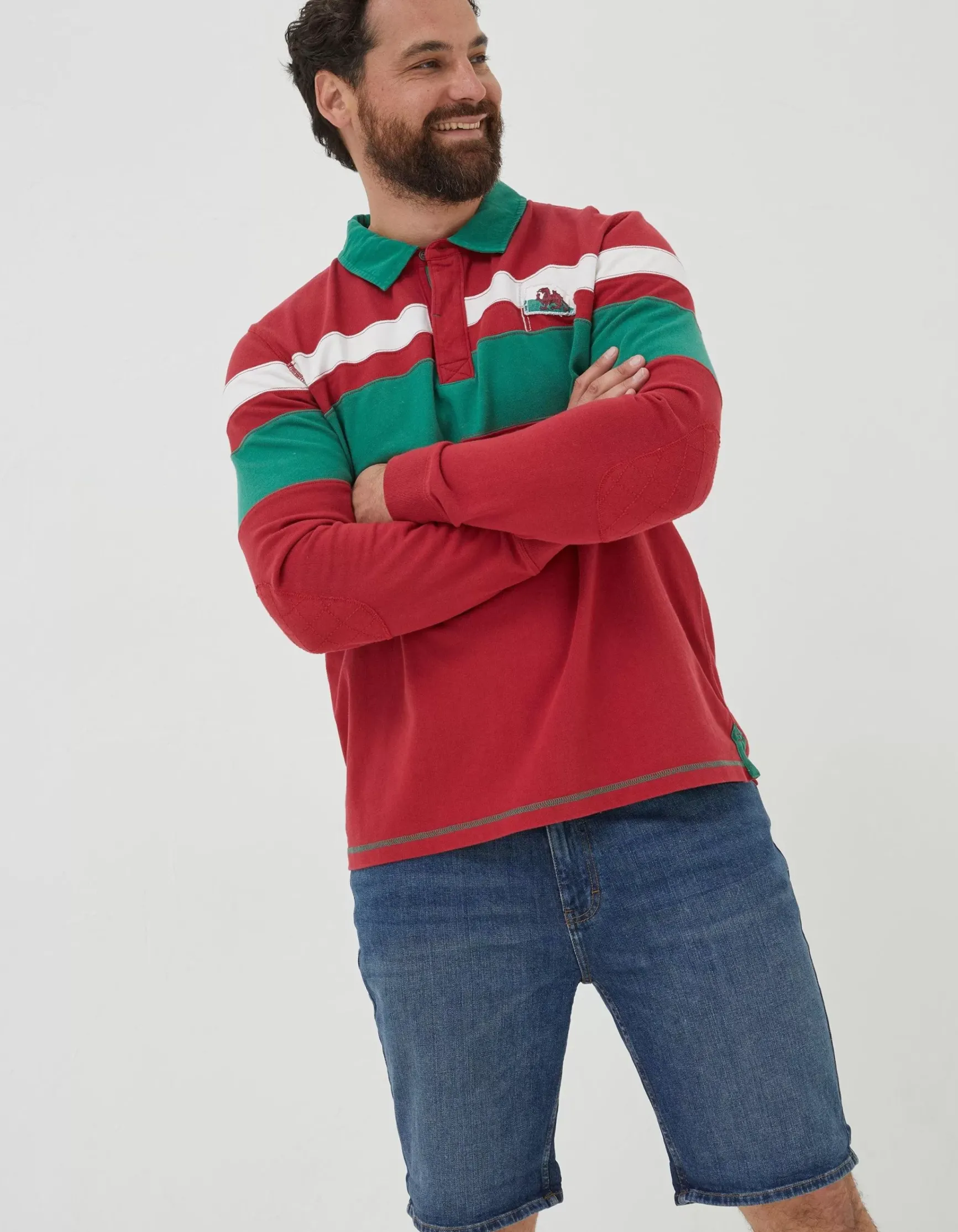 FatFace Wales Nation Rugby Shirt|Men T-Shirts