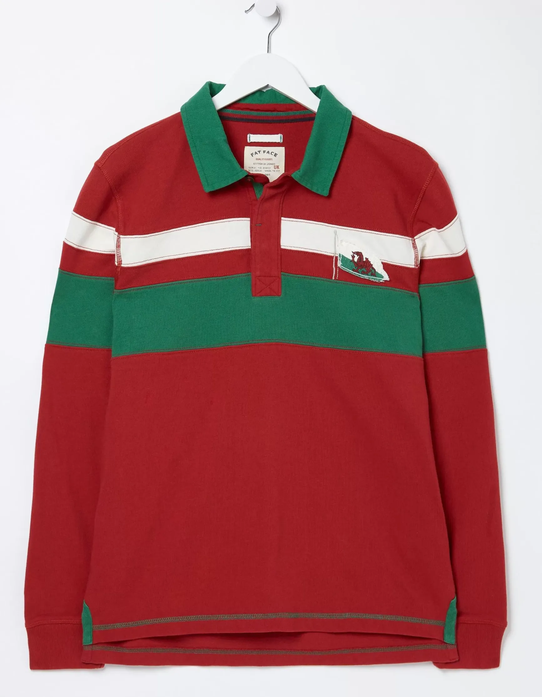 FatFace Wales Nation Rugby Shirt|Men T-Shirts