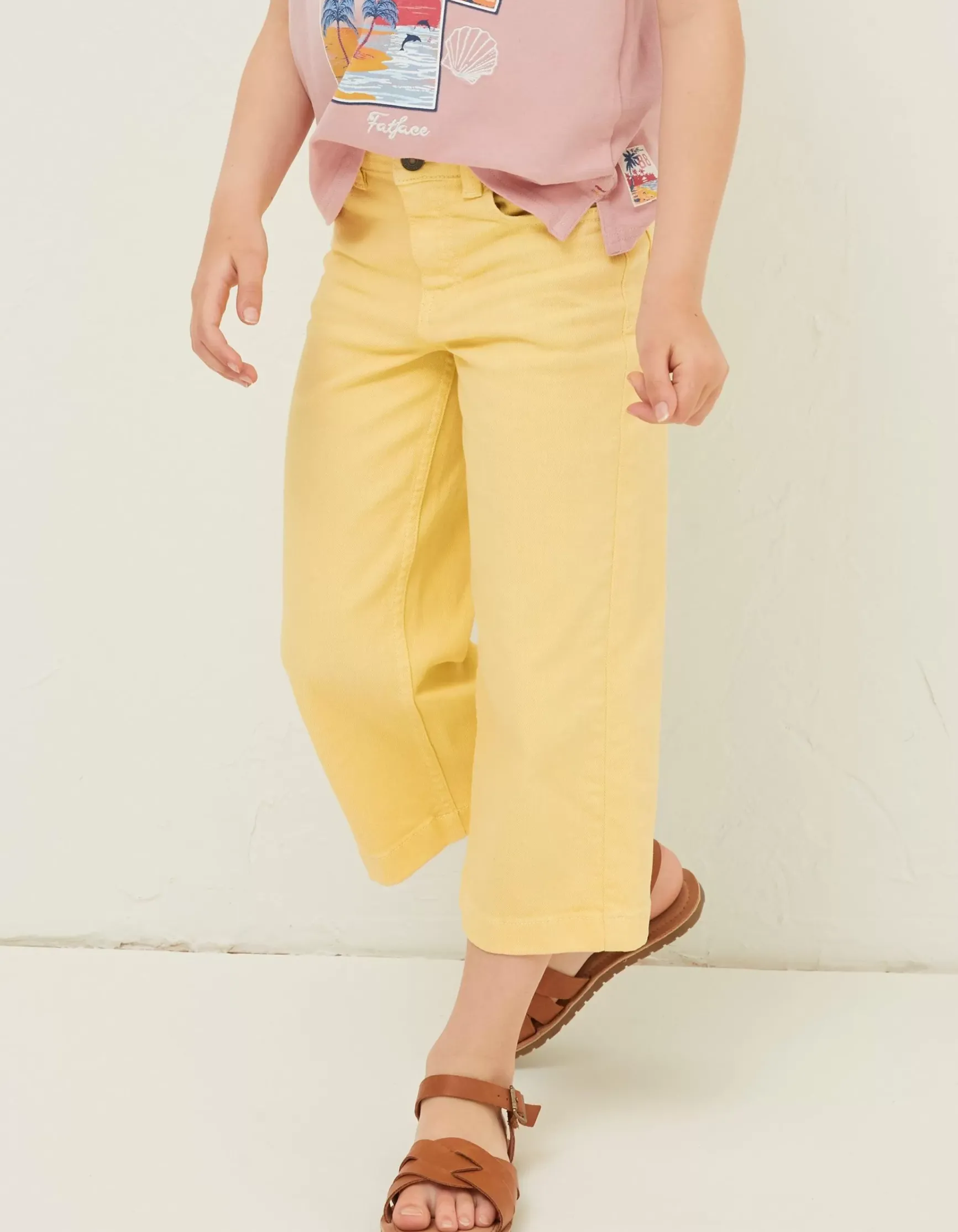 FatFace Willow Wide Leg Coloured Cropped Jeans|Girls View All
