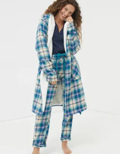 FatFace Winter Check Robe|Women View All