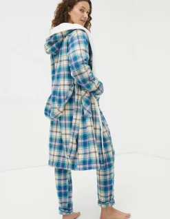 FatFace Winter Check Robe|Women View All