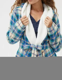 FatFace Winter Check Robe|Women View All