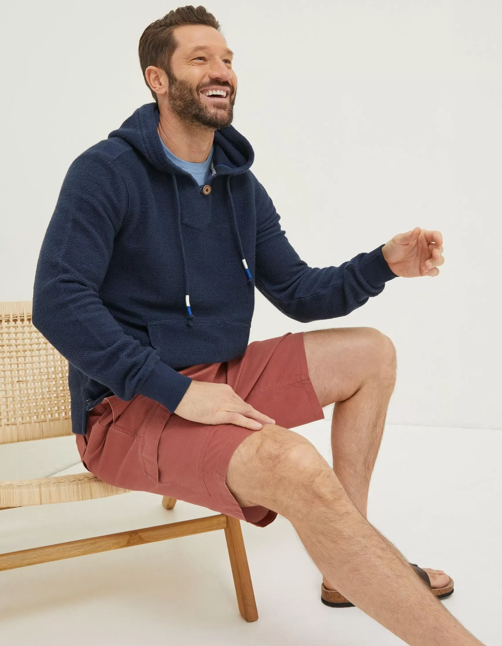 FatFace Woolacombe Button Hoodie|Men Sweatshirts & Hoodies