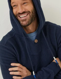FatFace Woolacombe Button Hoodie|Men Sweatshirts & Hoodies