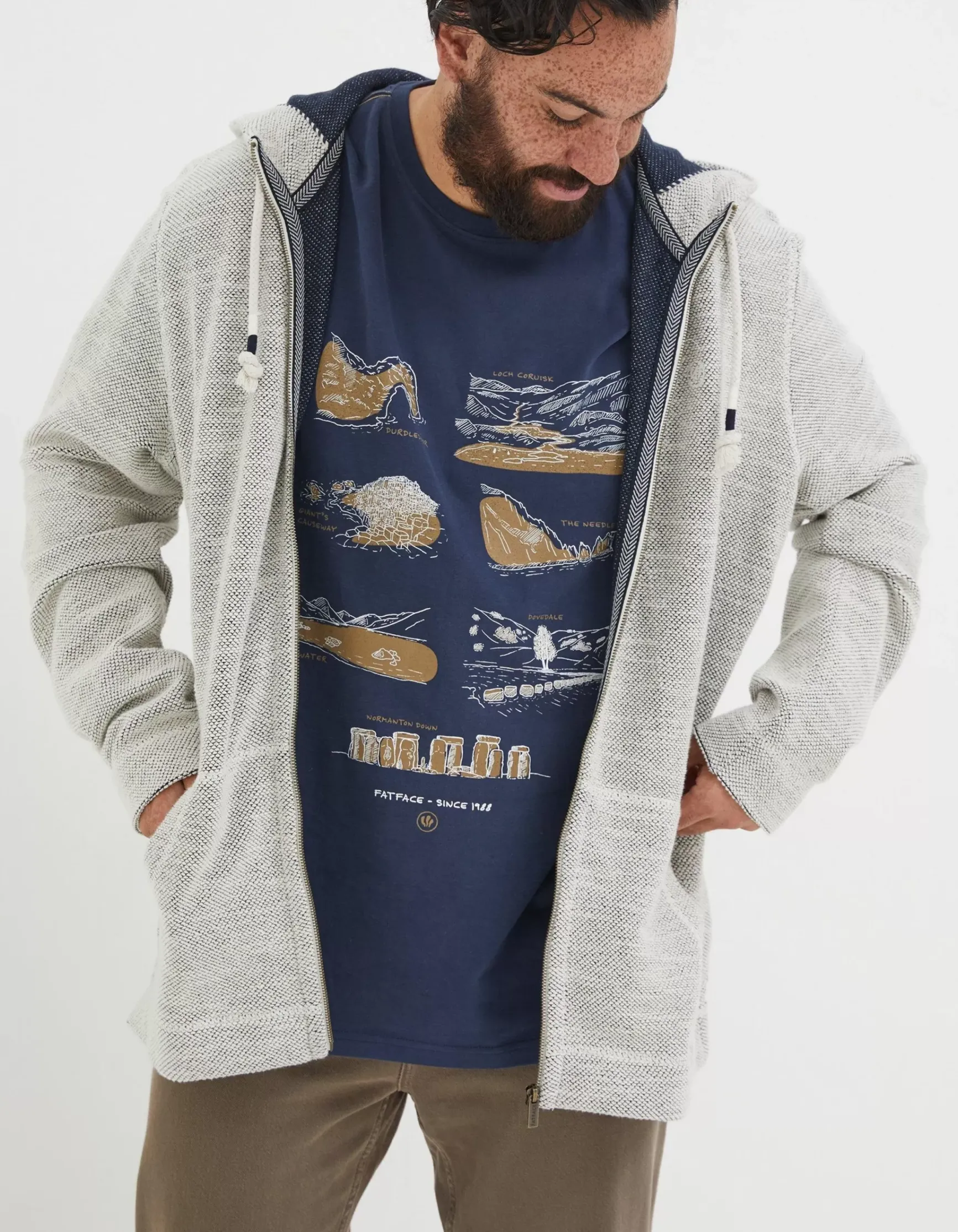 FatFace Woolacombe Zip Through Hoodie|Men View All