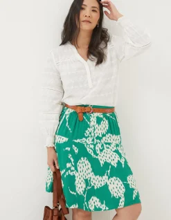 FatFace Wynne Textured Leaves Skirt|Women View All